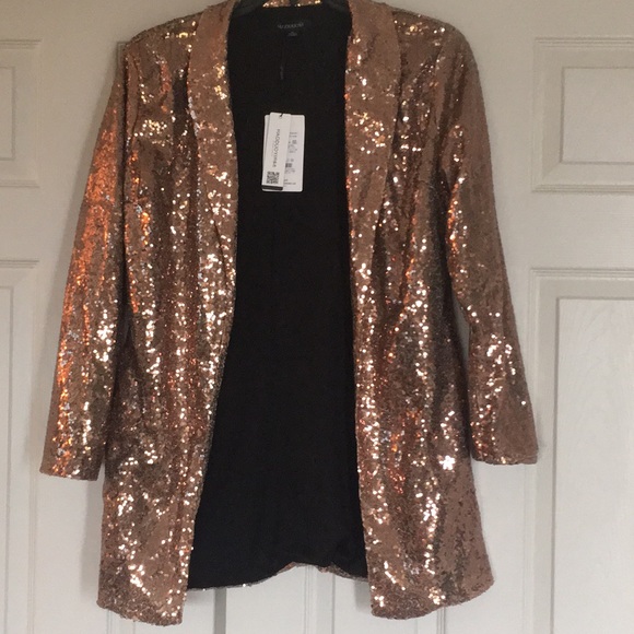 Jackets & Blazers - Copper Gold Sequence Blazer